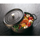 COCOTTE OVALE 37 CM NOIR MAT