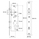 SERRURE A ALARDER DE PORTAIL REVERSIBLE AXE 35MM