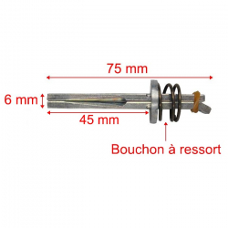 Carre bouchon à ressort en acier