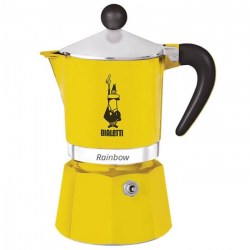 CAFETIERE RAINBOW JAUNE 3T