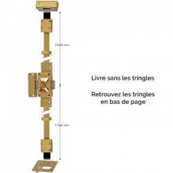 Verrou Keso 3 points à bouton 45mm gauche