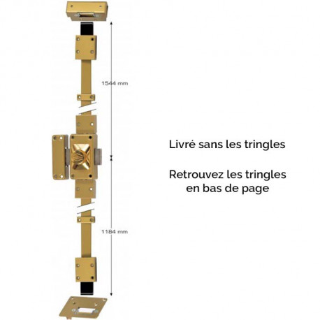 Verrou Keso 3 points à bouton 45mm gauche