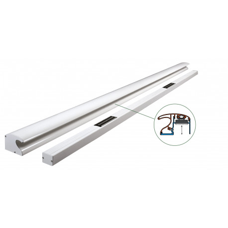 BANDEAU VENTOUSE 2M50 BLANC 9010 2 X 300KG GROOM
