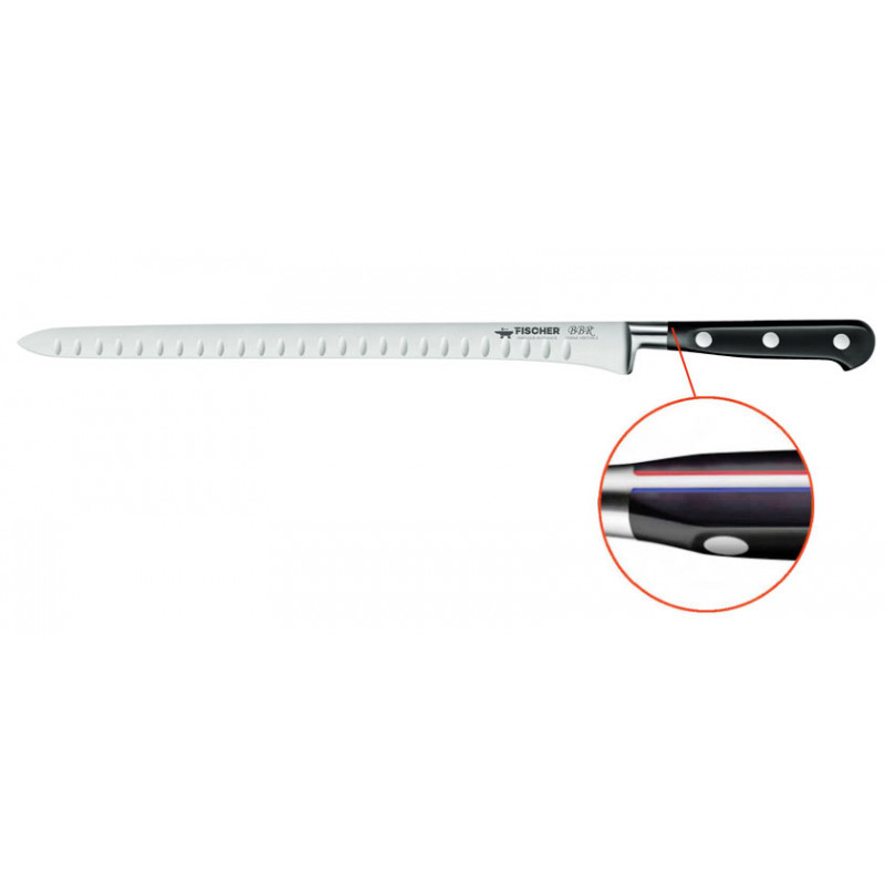 Couteau à saumon alvéolé - Lame inox - 30 cm