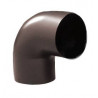 Coude 90° 125 mm en acier émaillé marron