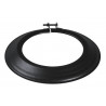 Rosace en acier émaillé noir mat 111 mm
