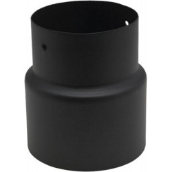 Réduction en acier émaillé noir mat femelle 139 mm et mâle 125 mm