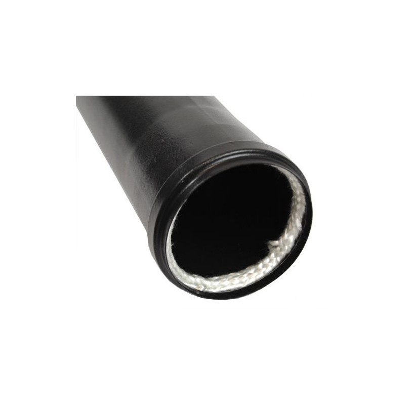 TE 90° + JOINT A LEVRES (EMAILLE NOIR MAT) POUR POELE A PELLET Ø 80mm