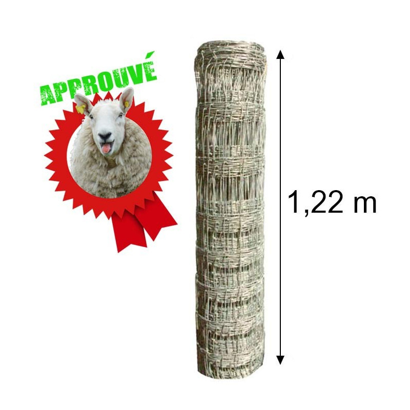 Grillage Noué Léger type Mouton Galvanisation Riche Rouleau de 50m
