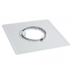 PLAQUE PROPRETE INOX BLANC 30X30 80