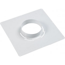 Plaque de propreté blanche 400x400mm pour conduit de 125 mm