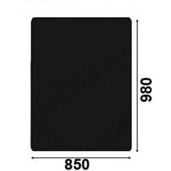 Plaque de plancher en émail noir 980 x 850 mm