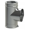 Té isolé 90° pour tuyau à pellets DUOTEN 80mm intérieur 130mm extérieur