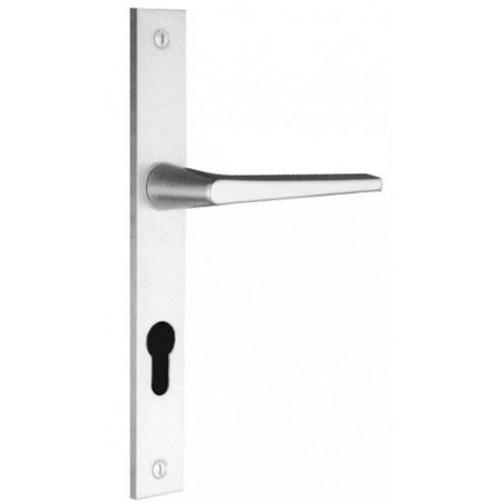 Ensemble de porte étroit double béquille ARGENT ENTRAXE 85 mm