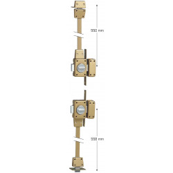 Paire de verrous Zénith 5g à bouton 45 mm droite