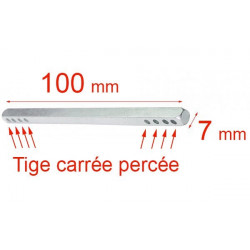 Tige carré 7x100 mm