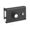 Serrure METALUX à cylindre rond horizontale à fouillot gauche axe 55 mm