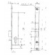 Serrure pour cylindre européen METALUX pêne dormant seul axe 31 mm