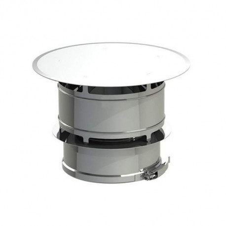 CHAPEAU ANTI-VENT INOX ISOLE 80mm/130mm