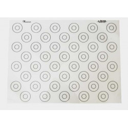 TAPIS CUISSON SILICONE MACARONS 40x30CM (44 REPERES)