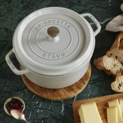 COCOTTE RONDE 28 CM TRUFFE BLANCHE