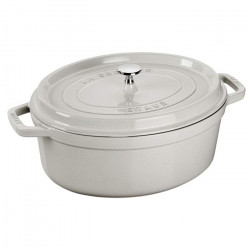 Cocotte ovale diamètre de 31 cm truffe blanche