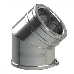 COUDE A 45° DUOTEN INOX304/GALVA 150-200 +bride