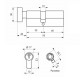 CYLINDRE A BOUTON 35BX60 SUR PASSE PTT ET EDF