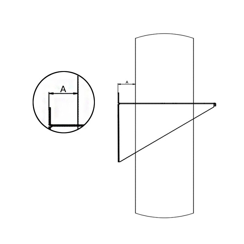 KJ19 Support mural en acier inoxydable avec vis pour conduit de cheminée  130 mm : : Bricolage