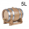 Mini fût en chêne de 5L à robinet avec support