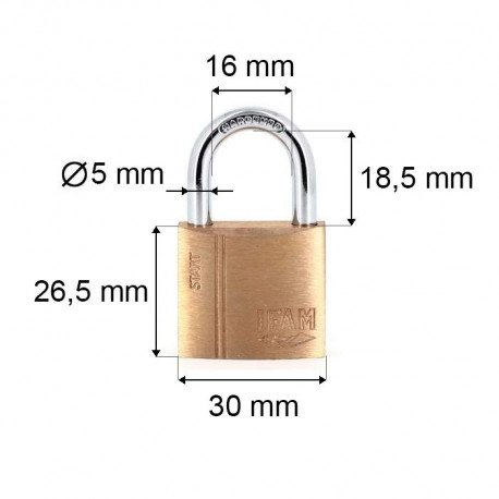 Cadenas en laiton gamme START 30 mm