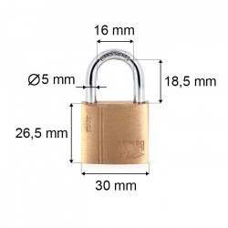 Cadenas 30 mm s'entrouvrant n°301 gamme START