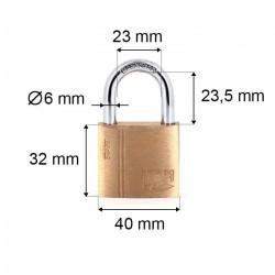 Cadenas Laiton Start - 40 s'entrouvrant n°401