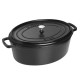 COCOTTE OVALE 41 CM NOIR MAT