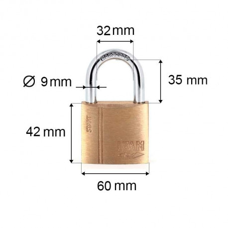 Cadenas en laiton gamme START 60 mm