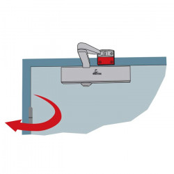 Etrier de bras ferme-porte GR200 pour porte en verre