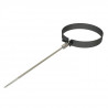 Collier de fixation en émail noir mat de 25 cm et 111 mm