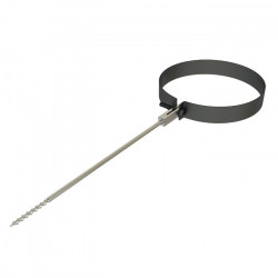 Collier de fixation en émail noir mat de 25 cm et 139 mm