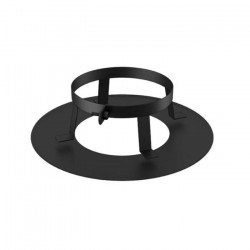 Rosace de finition noire DUOTEN double paroi diamètre 130-180mm