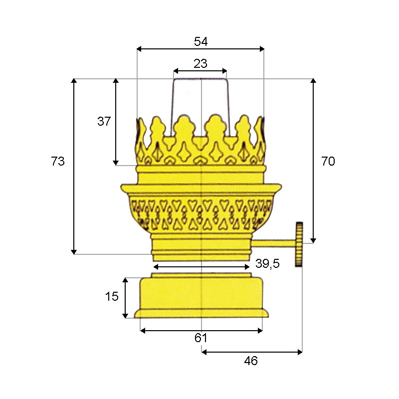 Mèche Pétrole - Calibre 14