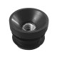 Embout rond fileté noir intérieur 30 mm m8 