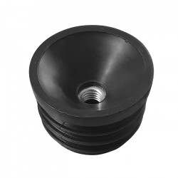 Embout rond fileté noir intérieur 50 mm m10