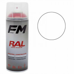 Peinture professionnelle Blanc mat RAL 9010 bombe 400 ml