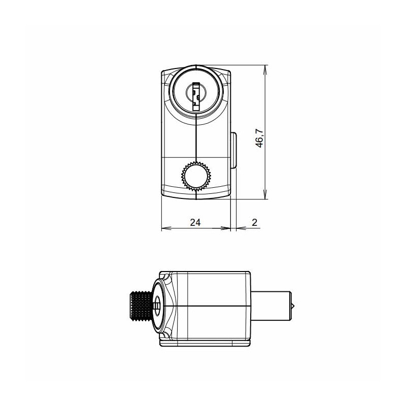 VERROU PORTE PATIO ET FENÊTRE À CLÉ ALUMINIUM - B-179C - Pièces de