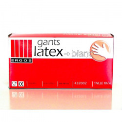 gants en latex en boîte de 100