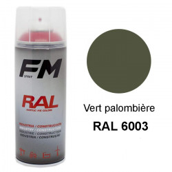 Bombe de peinture RAL 6003 couleur vert palombière