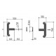 POIGNEE DOUBLE CARRE DE 7MM NOIR