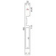Têtière pour serrure électrique double empennage Inox