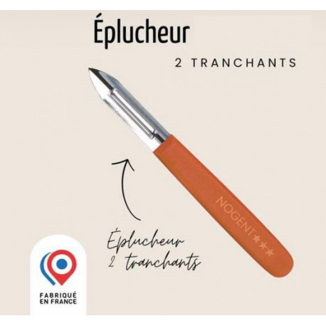 EPLUCHEUR 2 TRANCHANTS NOGENT Marron