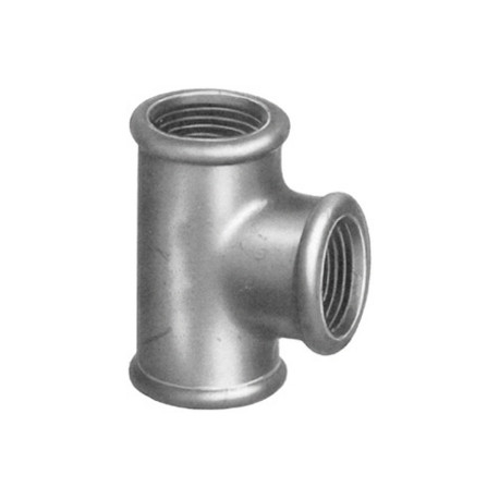Té égal fonte galva 33X42 diamètre 1'' 1/4 ''